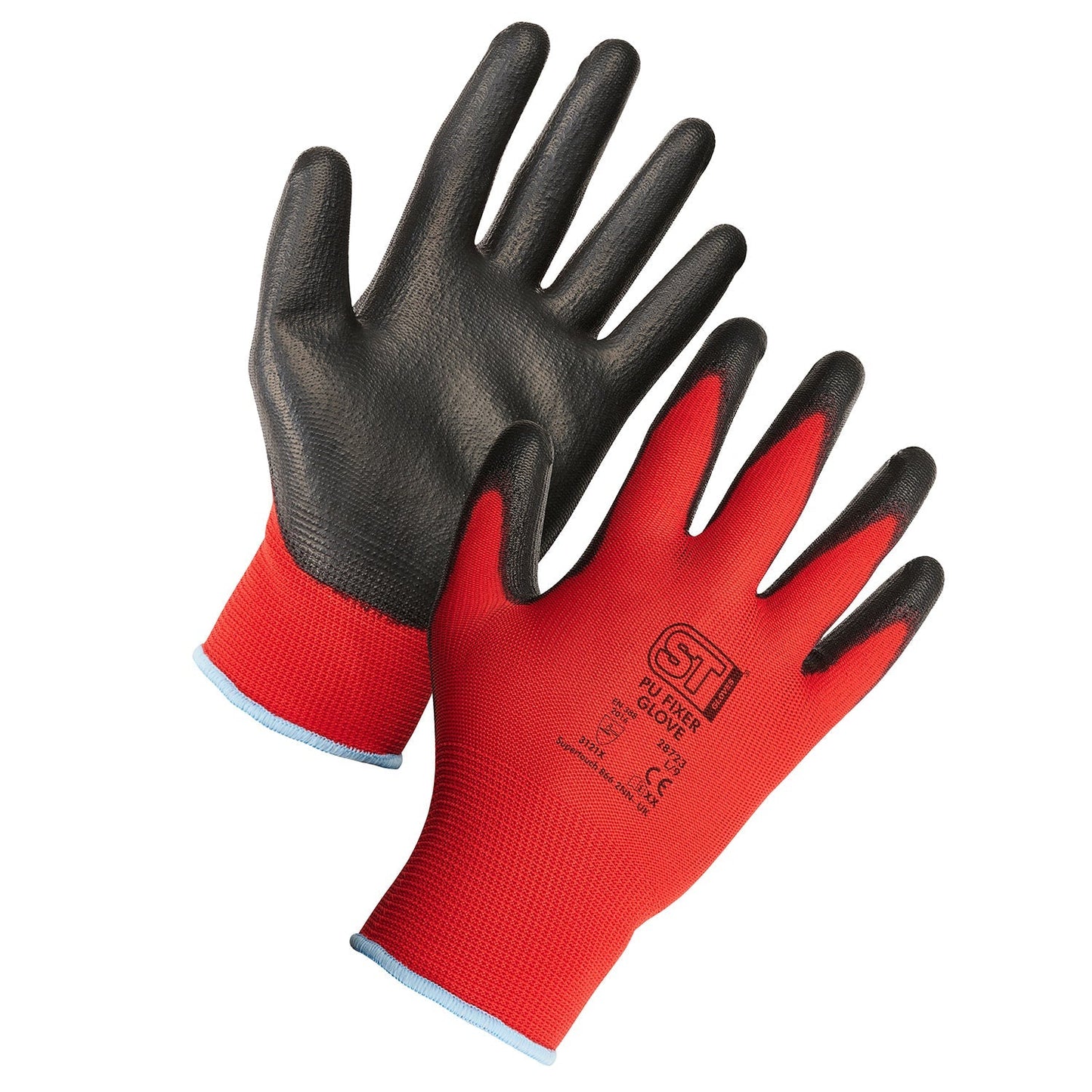 Supertouch PU Fixer Precision Gloves 12 Pairs Elasticated Cuff Grip Dexterity