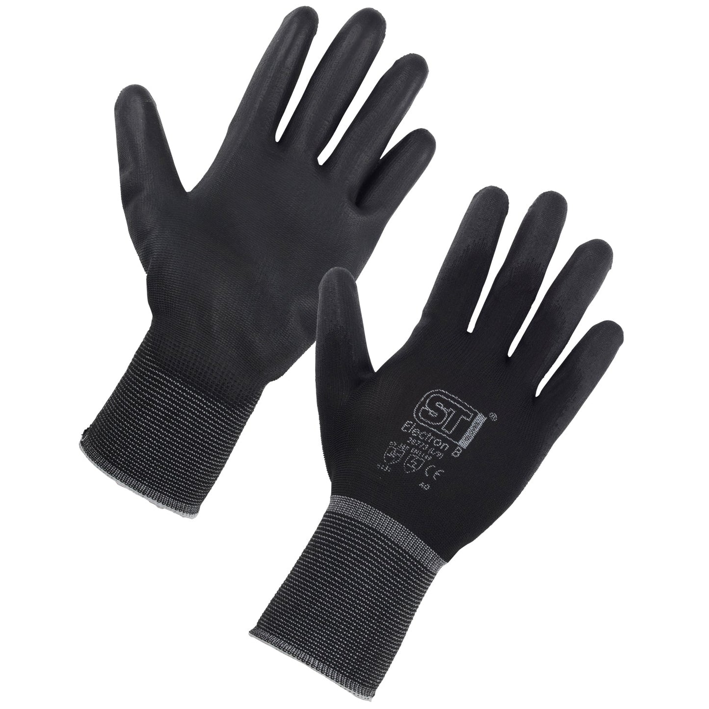 Supertouch PU Fixer Precision Gloves 12 Pairs Elasticated Cuff Grip Dexterity