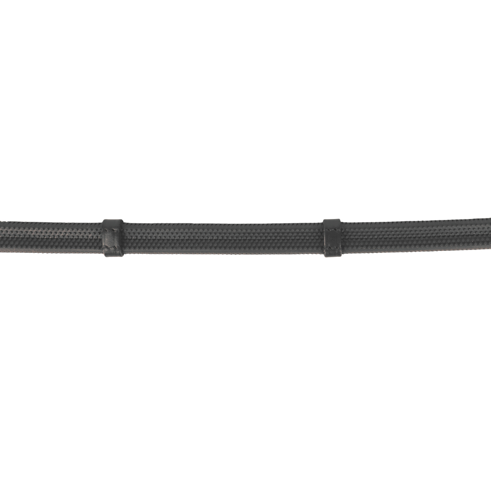 ProPresicce Softy Grip Rubber Reins with Stoppers by Hy Equestrian #colour_black