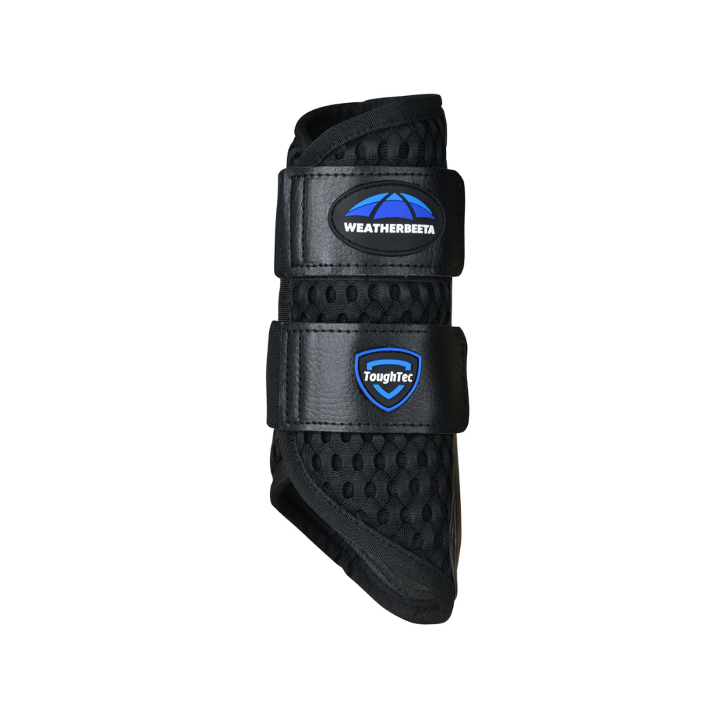 Weatherbeeta Tough-Tec Mesh Brushing Boots #colour_black-black