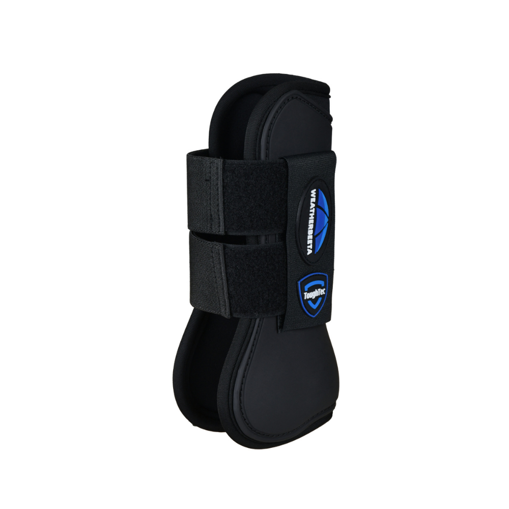 Weatherbeeta Tough-Tec Prime Open Front Boots #colour_black-black