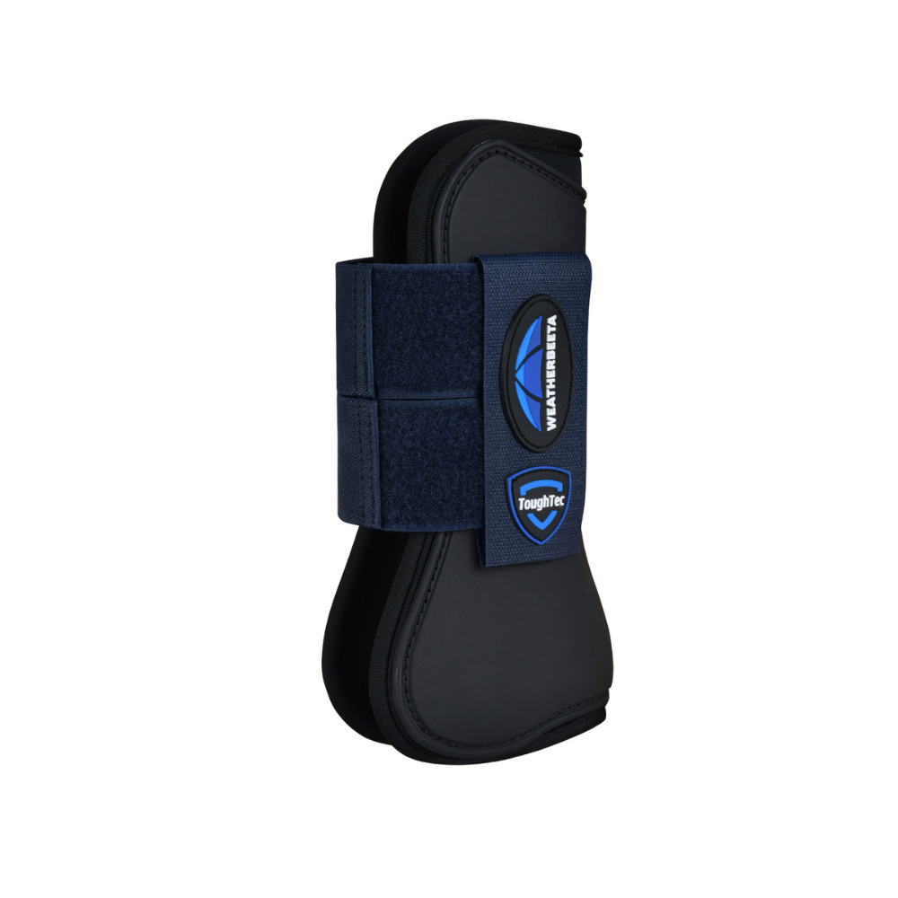 Weatherbeeta Tough-Tec Prime Open Front Boots #colour_black-navy