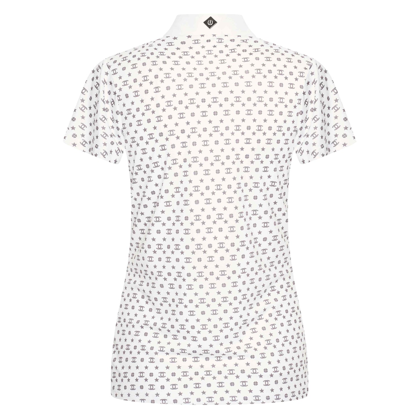 Imperial Riding Children's Roxy AOP Tech Top #colour_white-grey