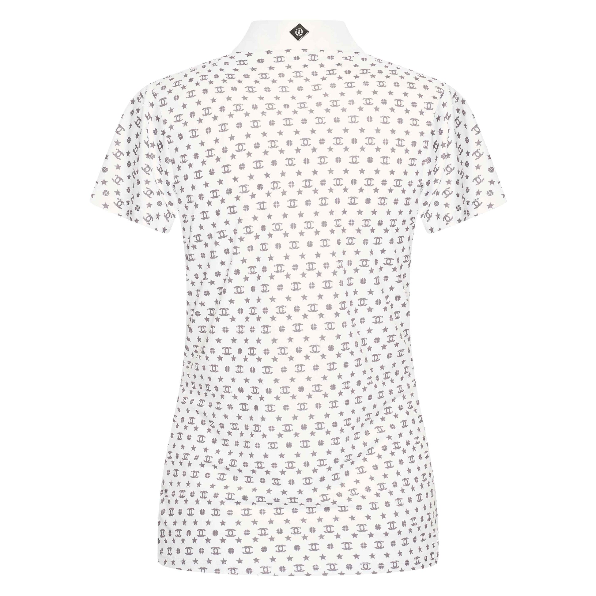 Imperial Riding Children's Roxy AOP Tech Top #colour_white-grey