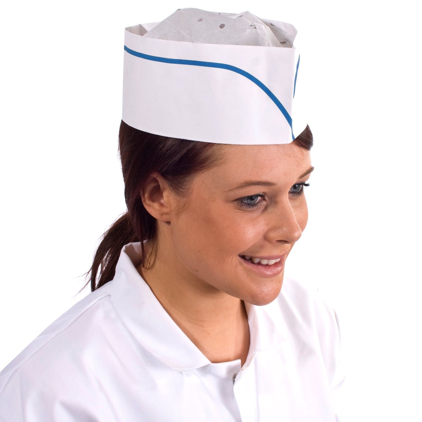 Supertouch Adjustable Paper Forage Hats 100 Pack Hygiene Retail Striped Colors