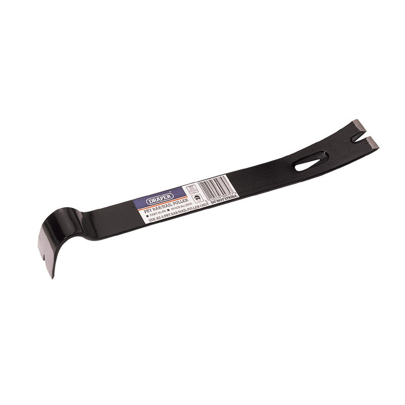 Draper 355mm Pry Bar Nail Puller Carbon Steel Chisel End Tool Black Finish