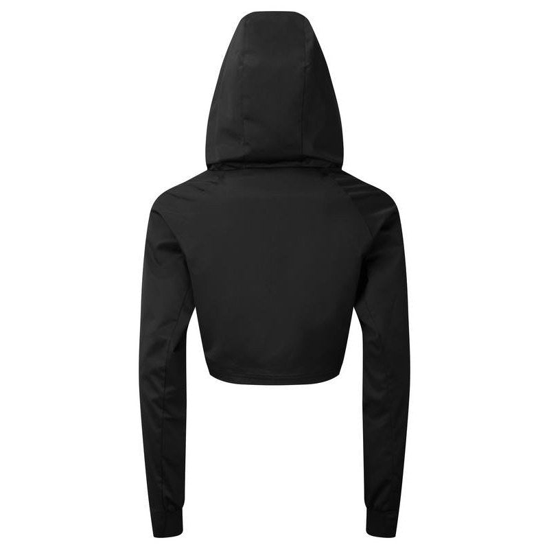 Women's TriDri Cropped Jacket Lightweight Hooded with Kangaroo Pocket