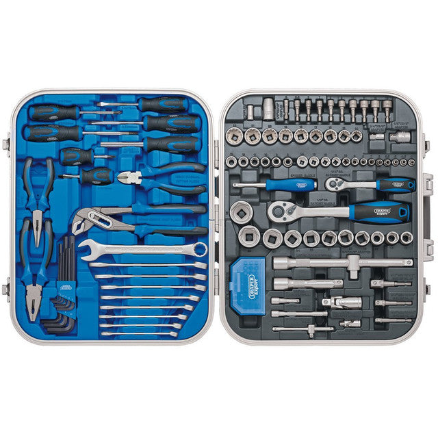 Draper Expert 127 Piece Mechanic's Tool Kit with Lockable Case and Sockets