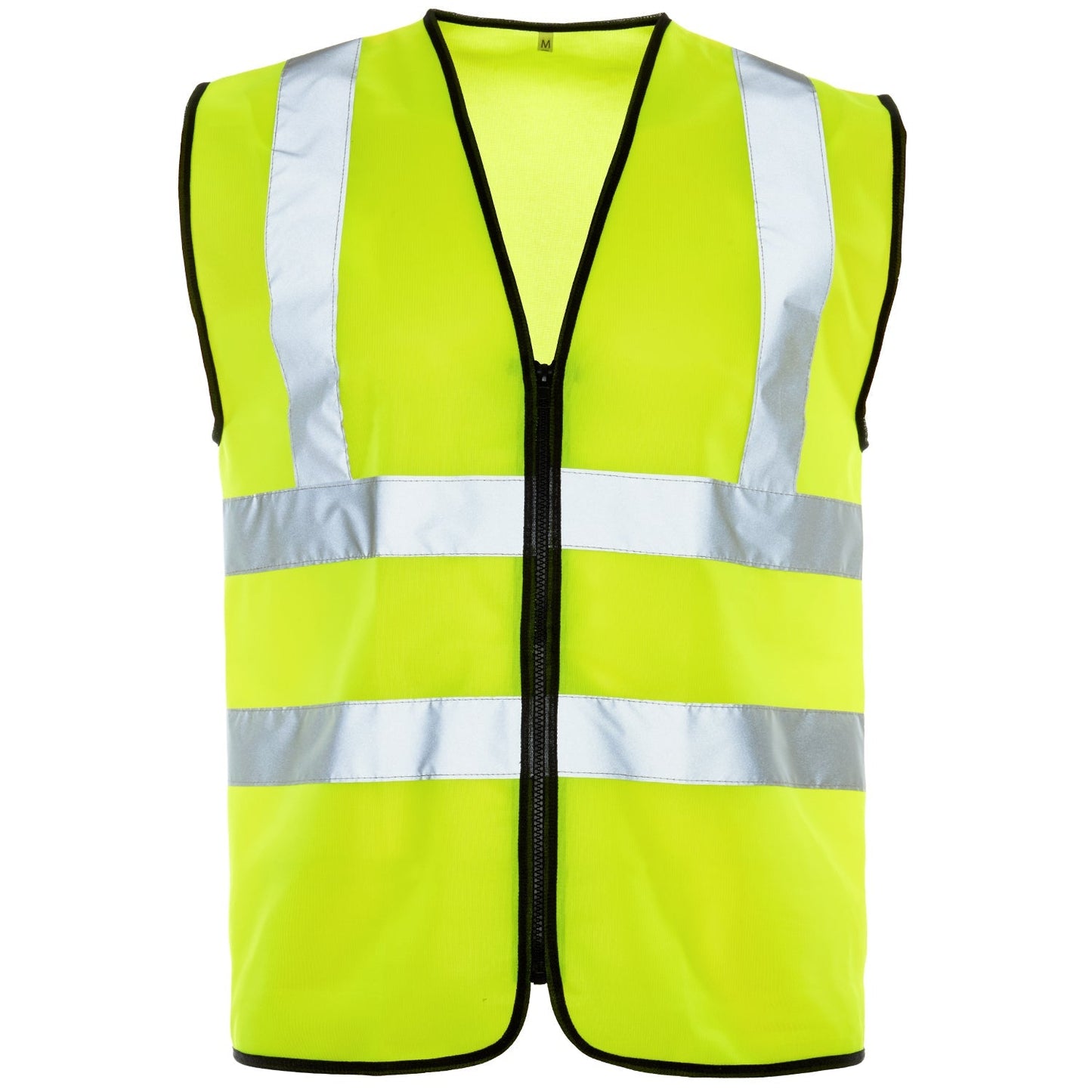 Supertouch Hi Vis Yellow Zip Vest Class 2 2 Band & Brace Workwear Safety