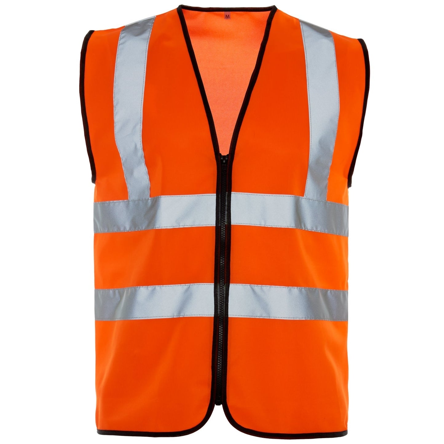 Supertouch Hi Vis Orange Zip Vest Class 2 2 Band & Brace Workwear Safety