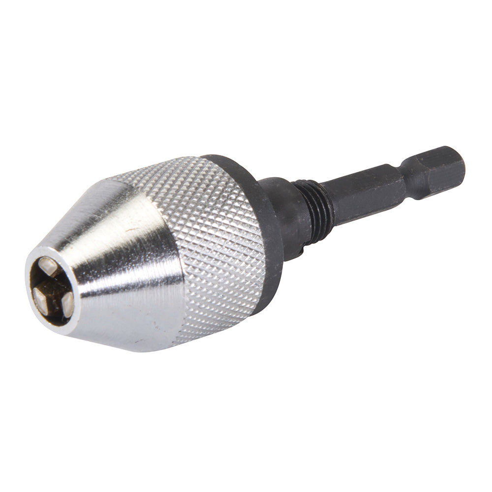 Silverline Quick Change Keyless Chuck 1mm to 5.5mm Metal Body 3 Jaw 6.35mm Hex