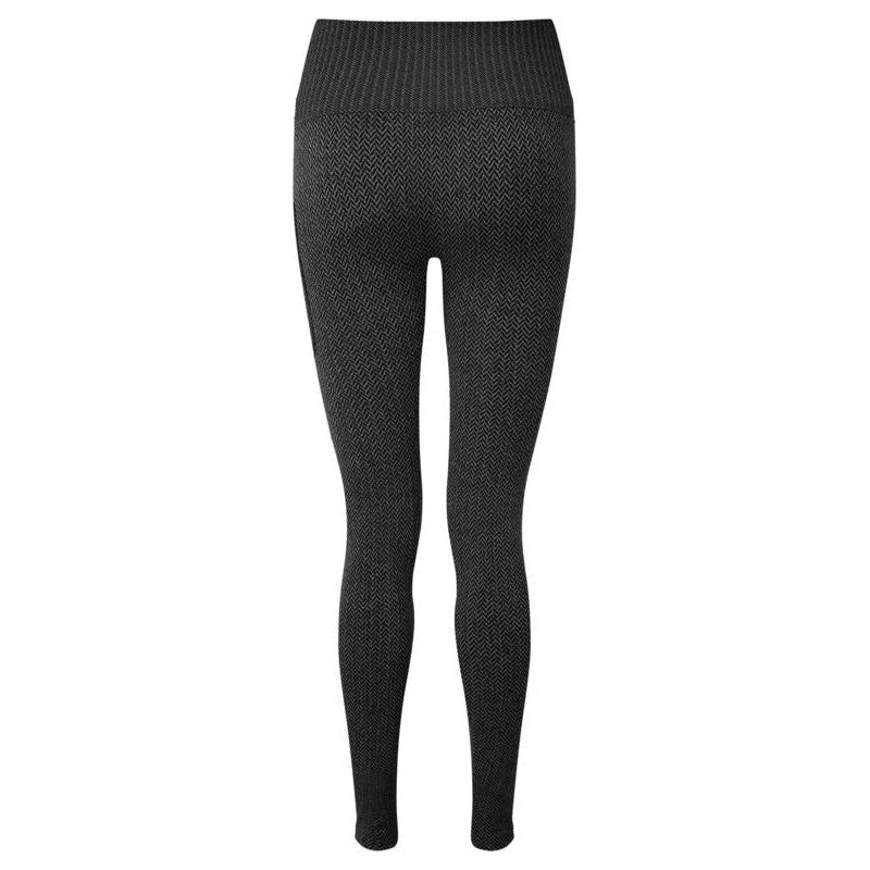 TriDri Women's Knitted City Leggings Full-Length Herringbone Soft-Stretch