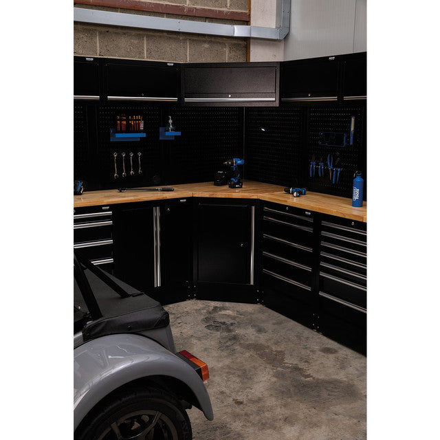 Draper Tools Bunker Modular Corner Wall Cabinet 865mm Steel Lockable Storage