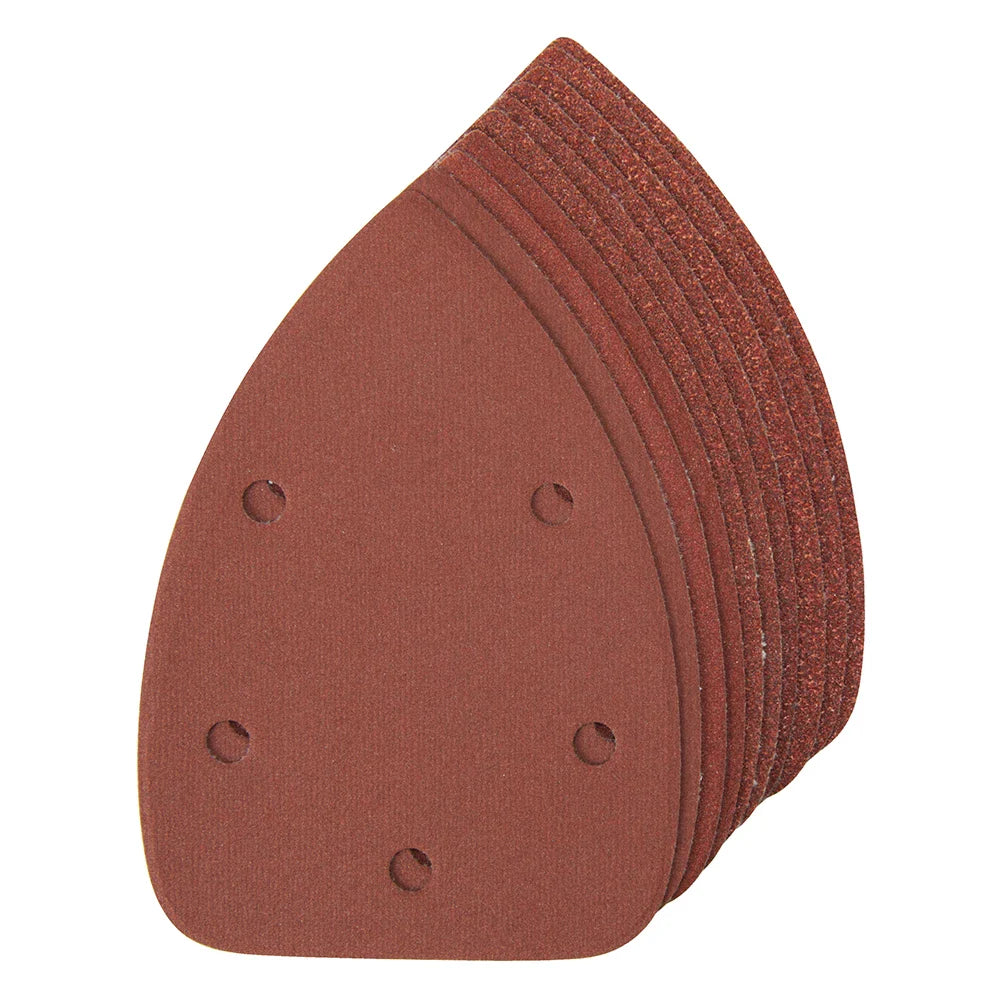 Silverline 140mm Hook & Loop Sander Sheets 10 Pack Aluminium Oxide Grits