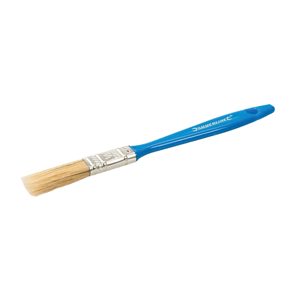 Silverline 12mm Disposable Paint Brush Pure Bristles Polymer Handle