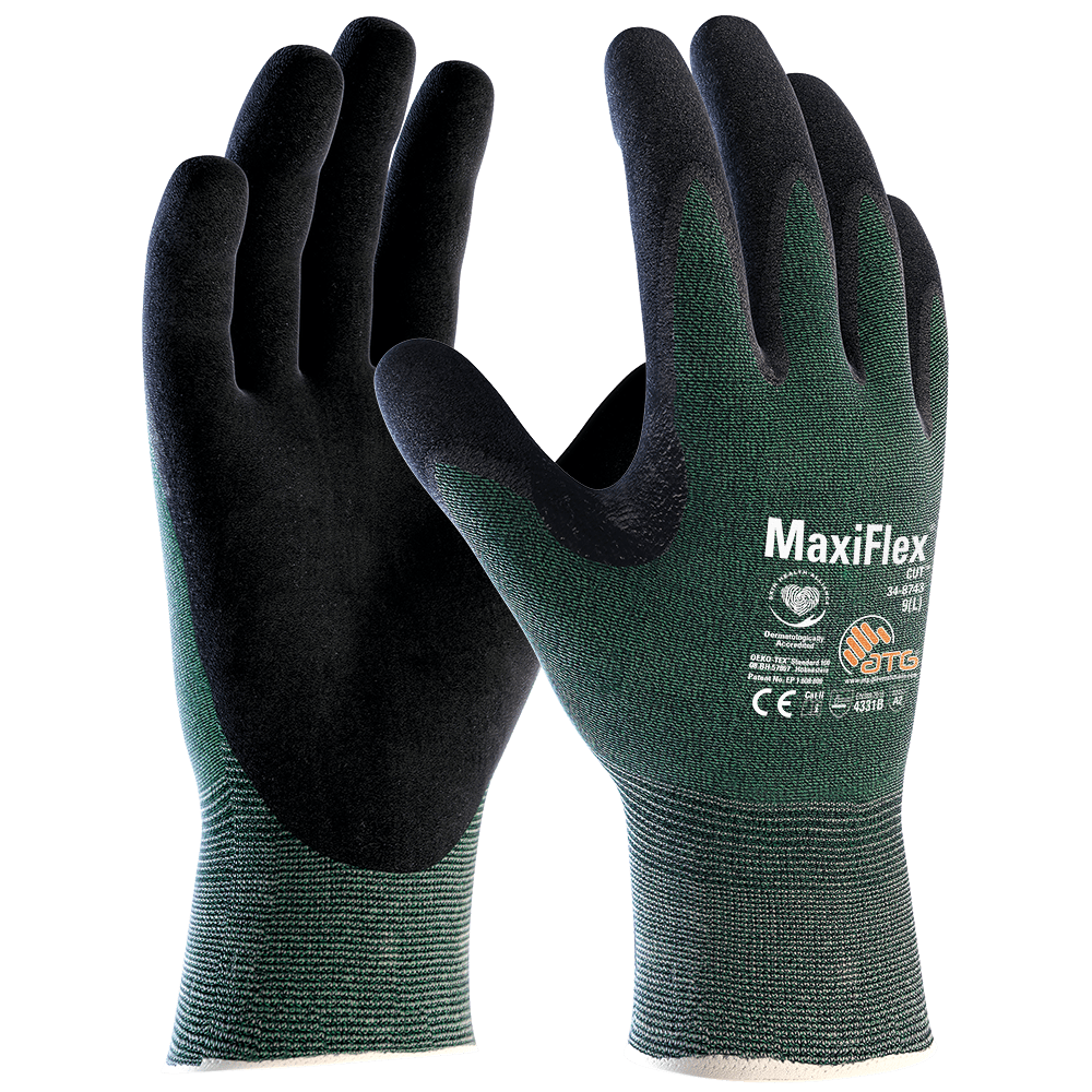 MaxiFlex Cut 3 Gloves - Cut Resistant, Flexible, Comfortable, DMF Free