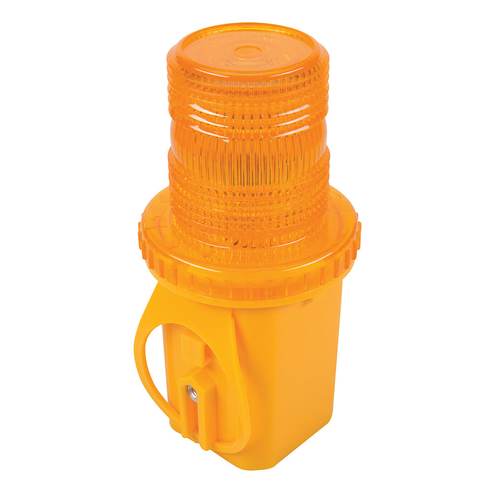 Silverline Ultra-Bright LED Flashing Warning Light with Orange Lens 6V Battery