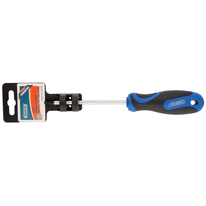Draper Soft Grip T20 TX-STAR Security Screwdrivers Chrome Vanadium Steel