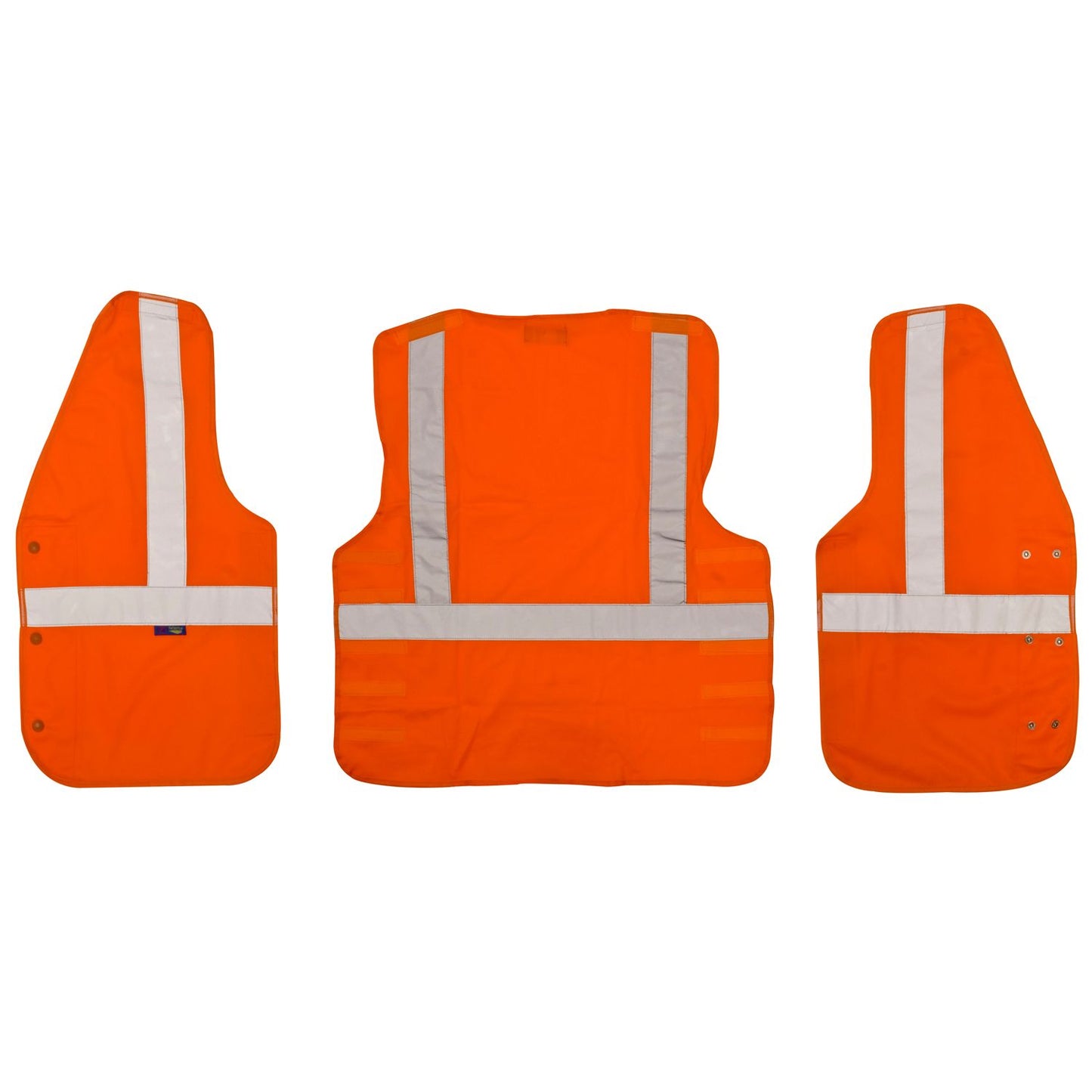 Supertouch Hi Vis Orange Underground Tracker Vest Double Breasted Fastening