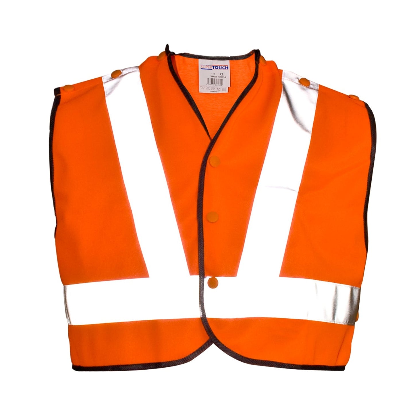 Supertouch Hi Vis Orange Mini Tracker Vest 100% Polyester Tricot Fabric