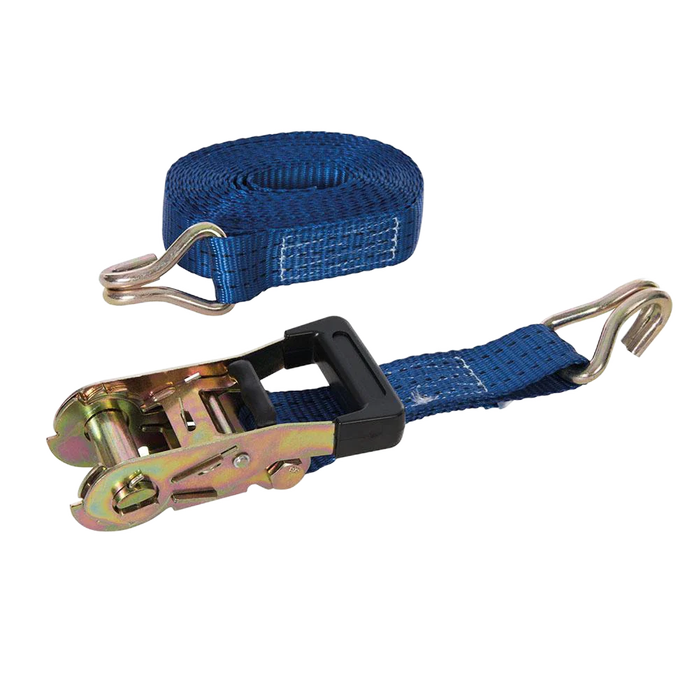 Silverline 6m Ratchet Tie Down Strap J-Hook 1000kg Capacity 2000kg Heavy Duty