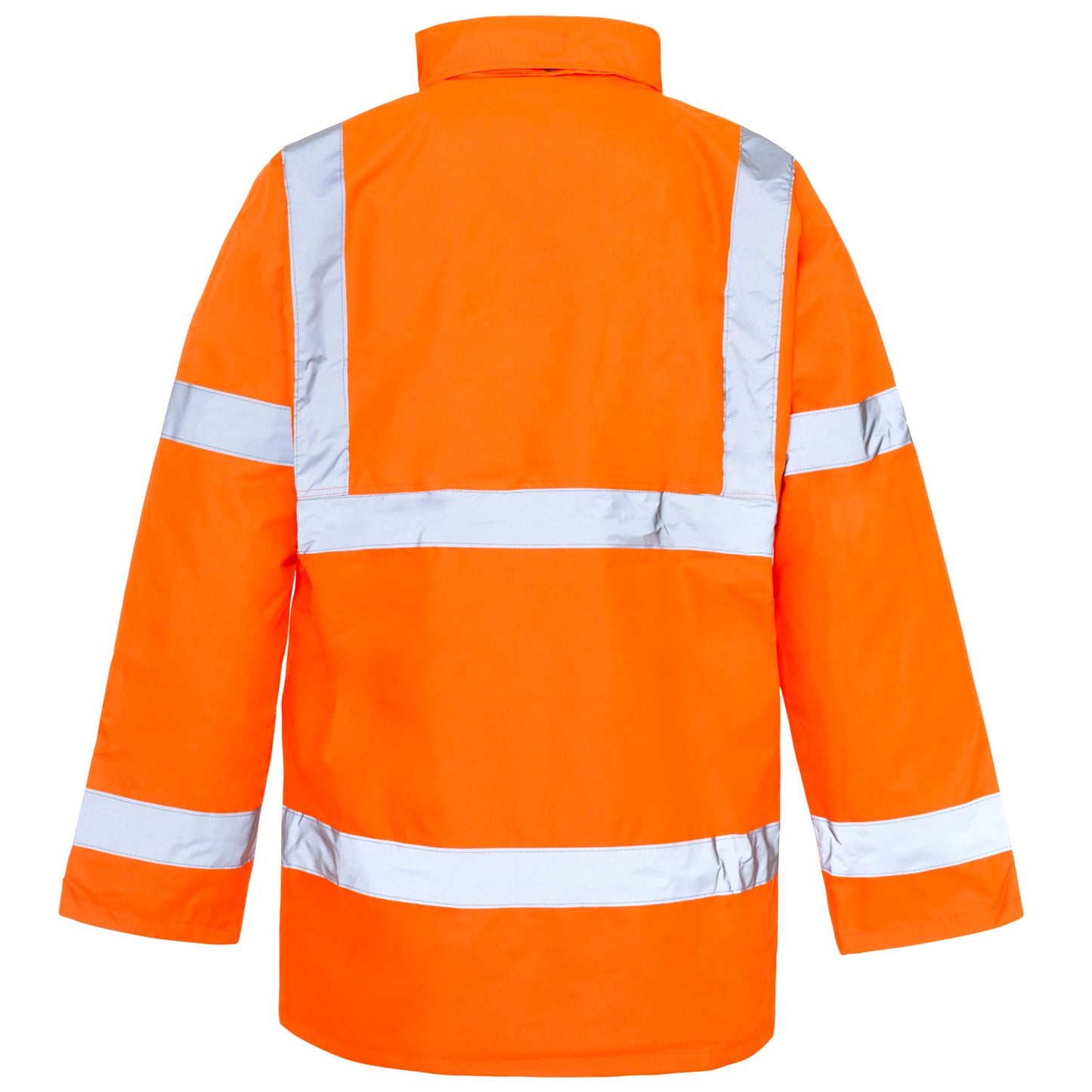 Supertouch Hi Vis Orange Parka Class 3 Waterproof Heavy Duty 2-Way Zip