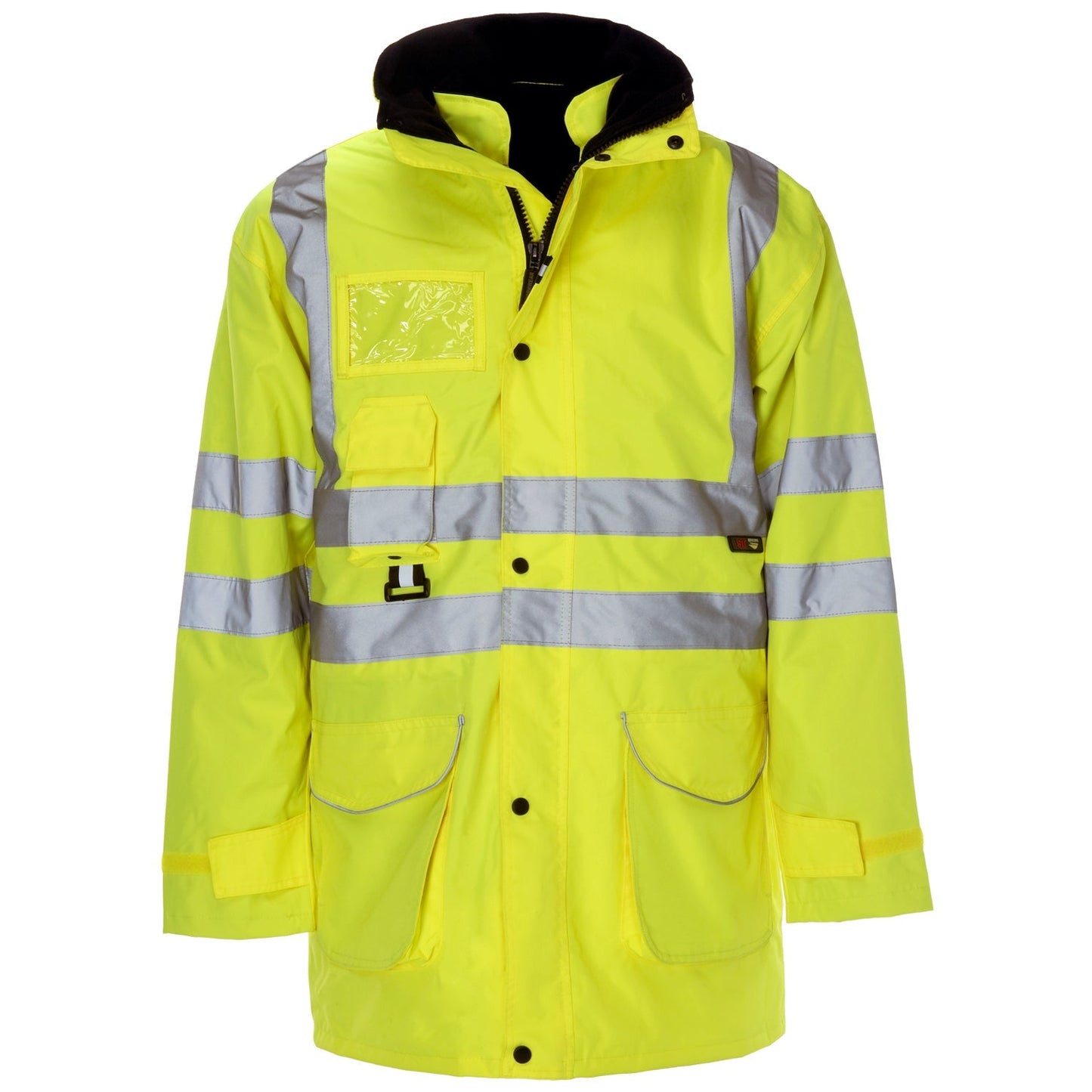 Supertouch Hi Vis Yellow 7 in 1 Parka with Detachable Sleeves & Hood
