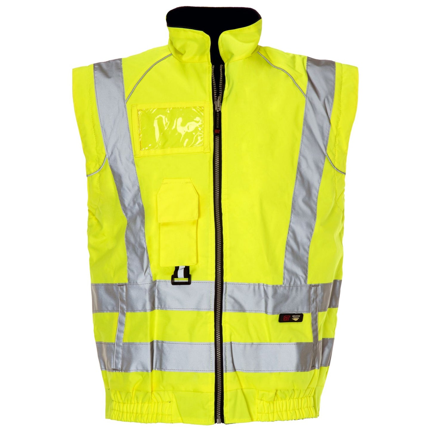 Supertouch Hi Vis Yellow 7 in 1 Parka with Detachable Sleeves & Hood