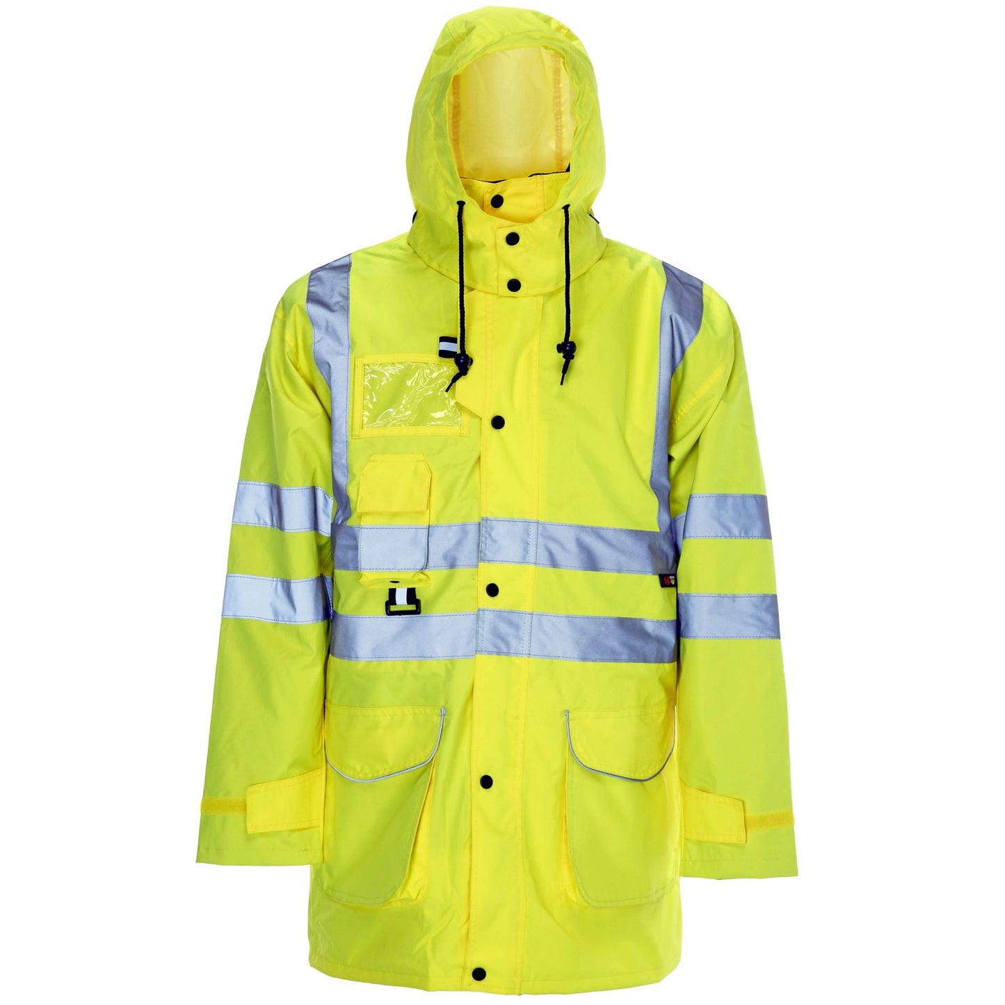 Supertouch Hi Vis Yellow 7 in 1 Parka with Detachable Sleeves & Hood