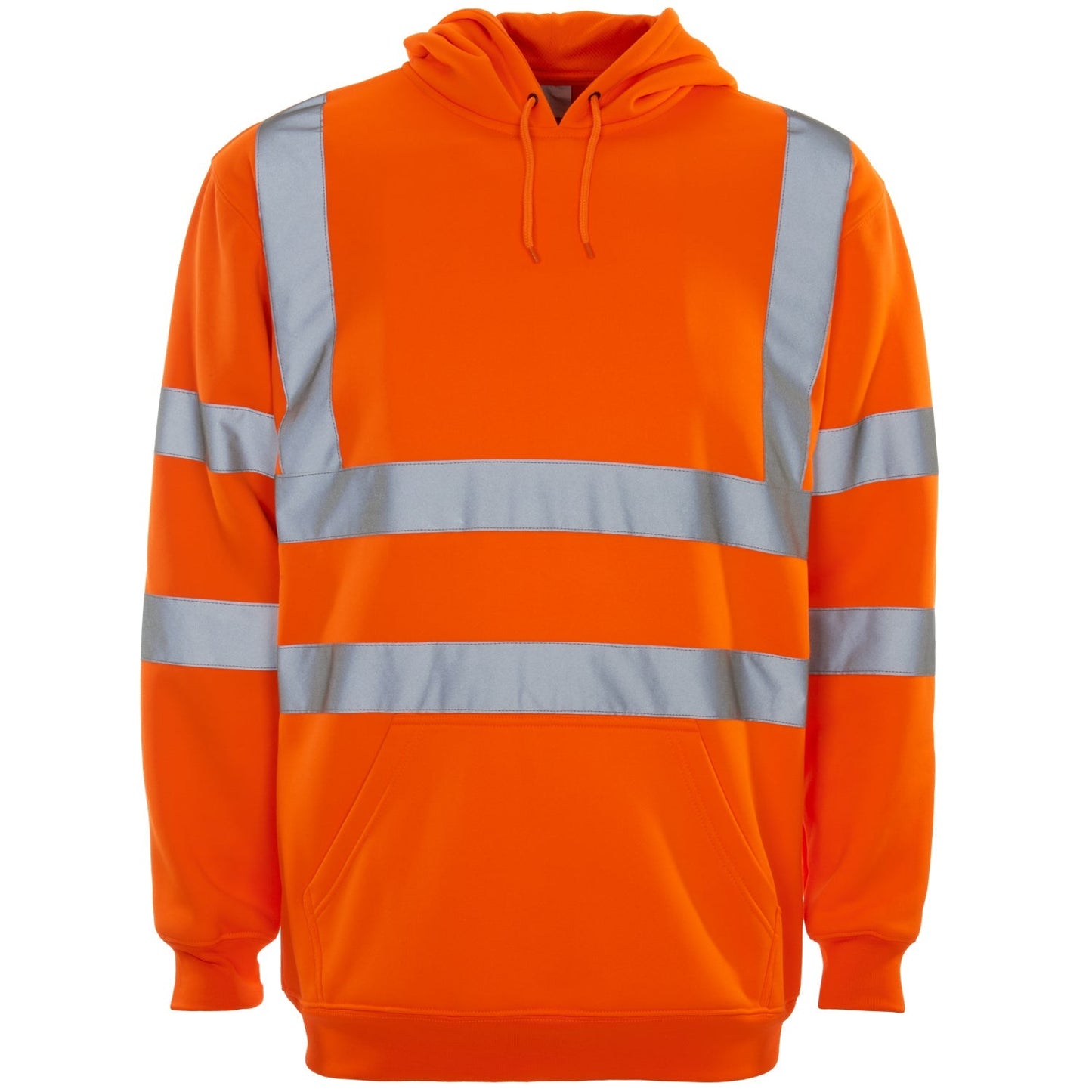 Supertouch Hi Vis Orange Hooded Sweatshirt Class 3 Safety Workwear Size Options