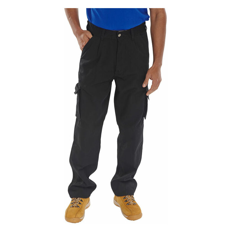 Beeswift Click Traders Newark Cargo Trousers 320gsm with Knee Pad Pockets