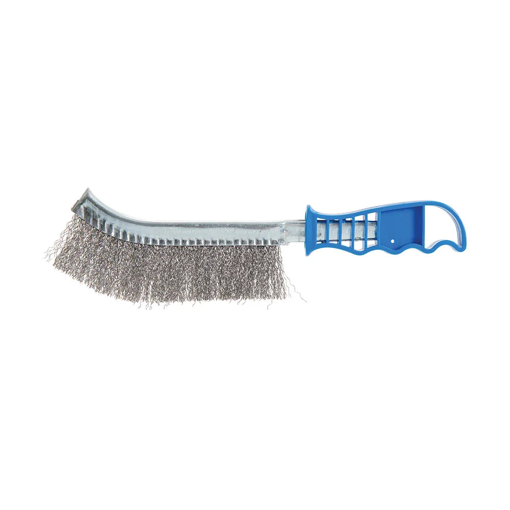 Silverline Steel Wire Brush 240mm Polyurethane Handle for Welding & Cleaning
