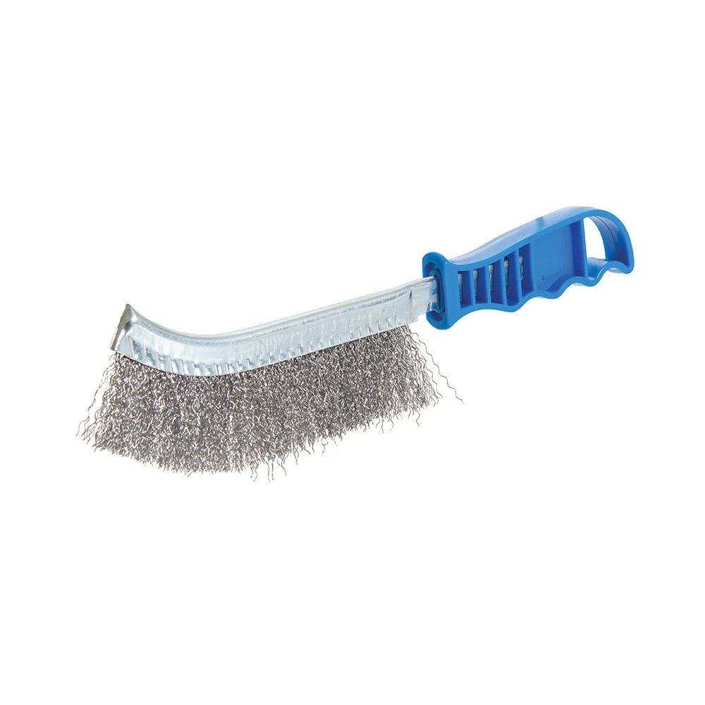 Silverline Steel Wire Brush 240mm Polyurethane Handle for Welding & Cleaning