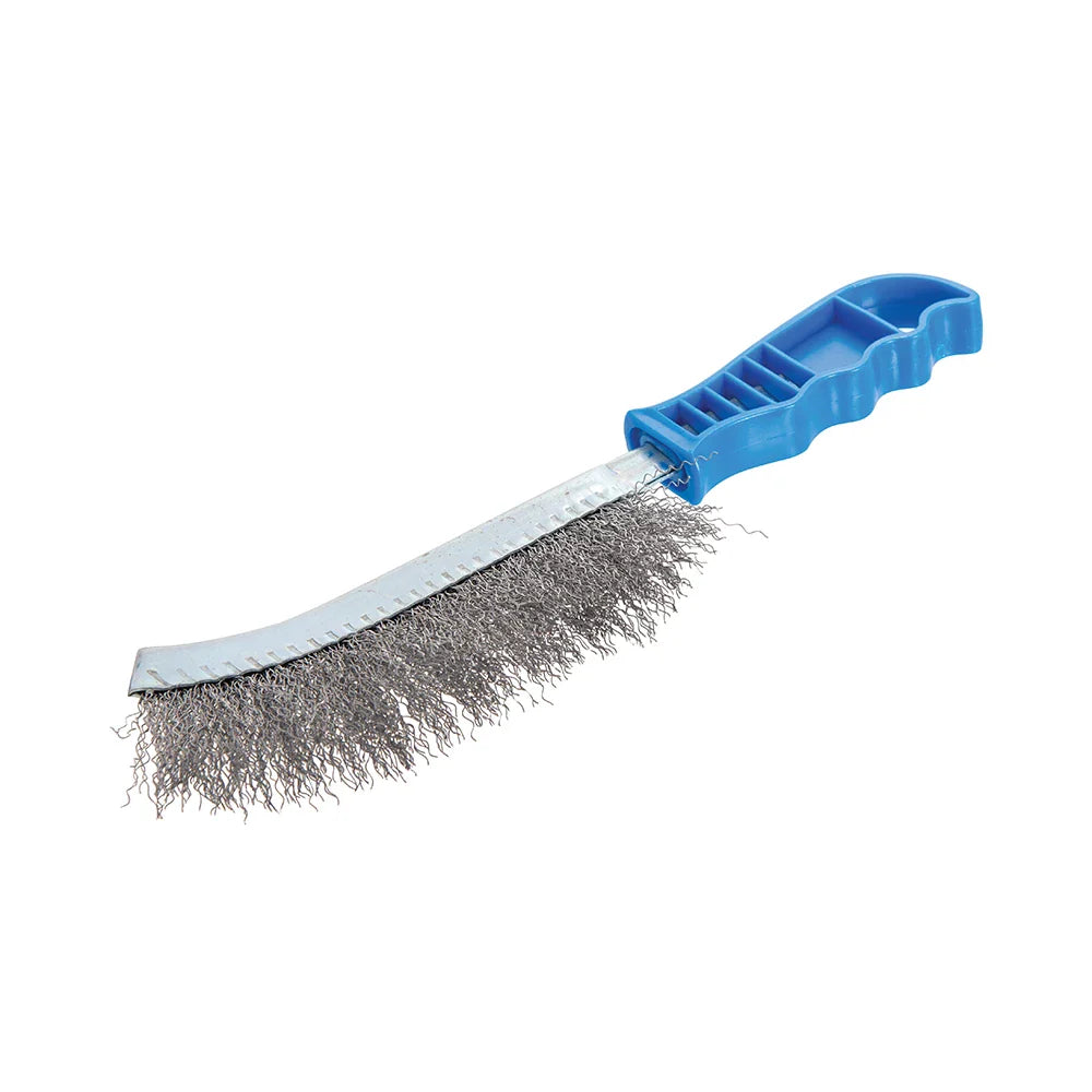 Silverline Steel Wire Brush 240mm Polyurethane Handle for Welding & Cleaning