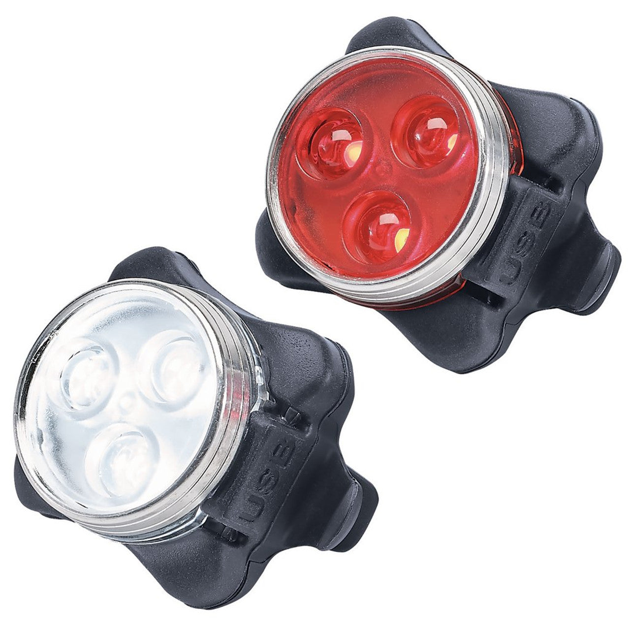 Draper Tools Rechargeable LED Bicycle Light Set 120 Lumens USB Front Rear Lights