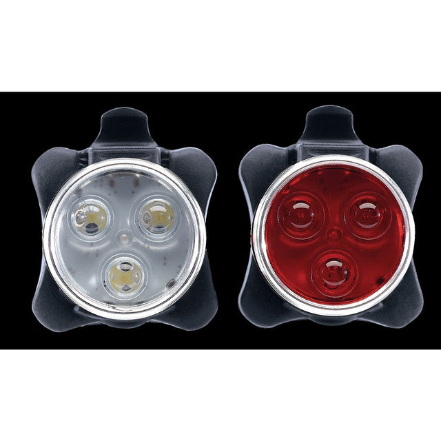 Draper Tools Rechargeable LED Bicycle Light Set 120 Lumens USB Front Rear Lights