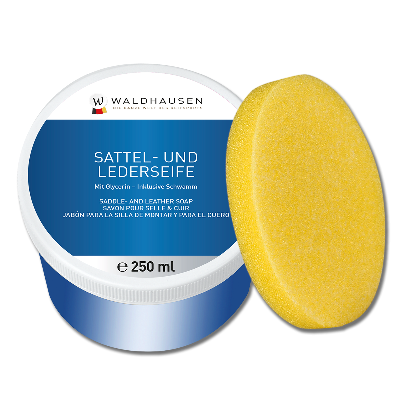 Waldhausen Horse Saddle Soap for Leather Cleaning and Nourishing Care