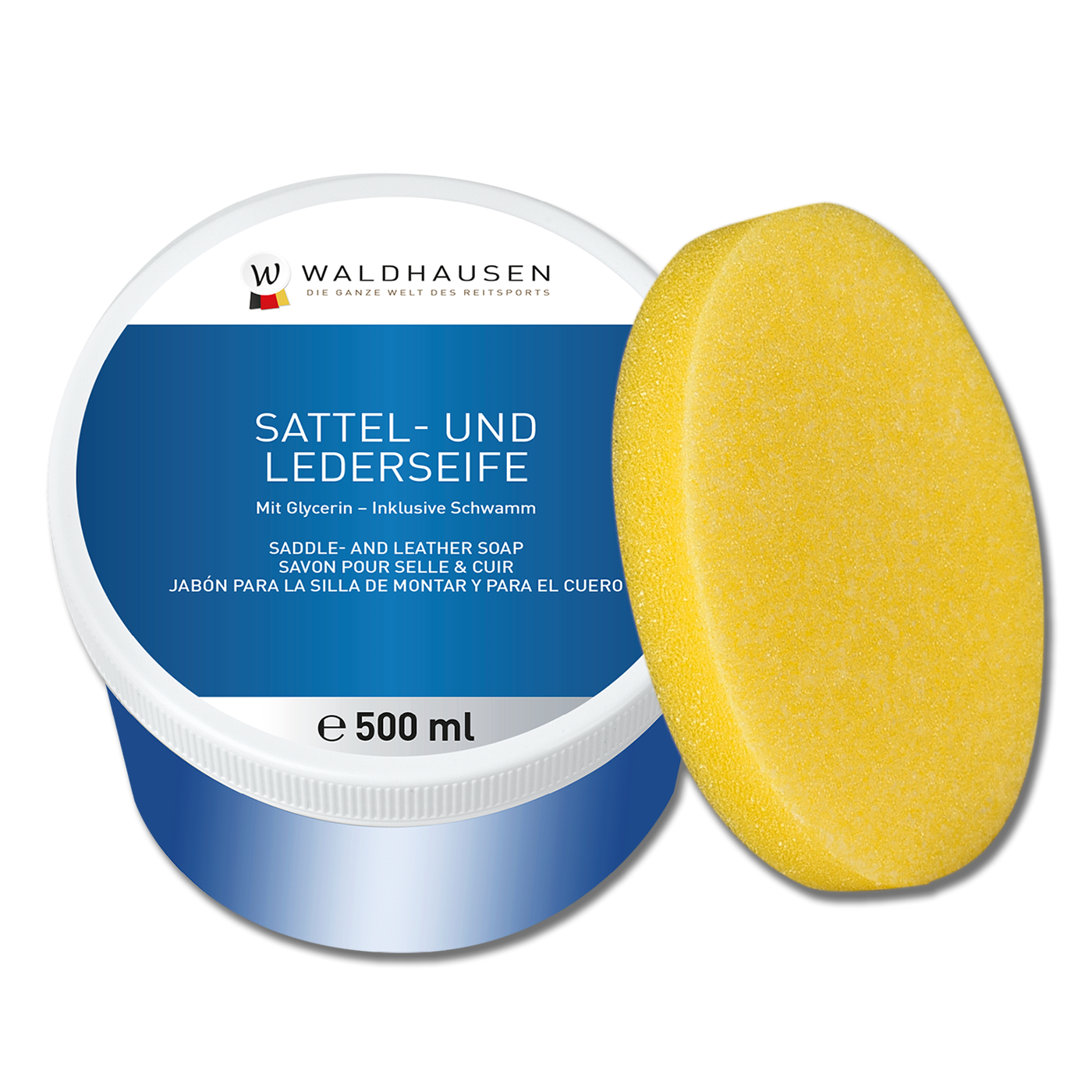 Waldhausen Horse Saddle Soap for Leather Cleaning and Nourishing Care