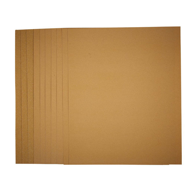 Draper Tools Sanding Sheets 230x280mm Assorted Grit Pack of 10 Aluminium Oxide