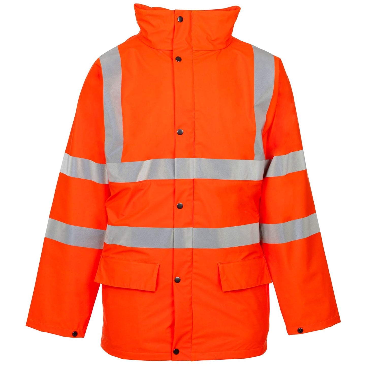 Stormflex Hi Vis Orange PU Padded Parka Heavy Duty Waterproof Jacket