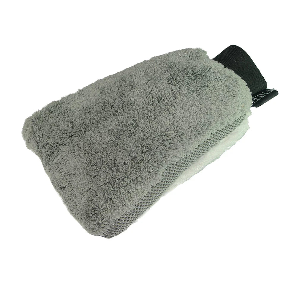 Silverline Microfibre Wash Mitt Comfortable Polyester Flannel for Easy Cleaning