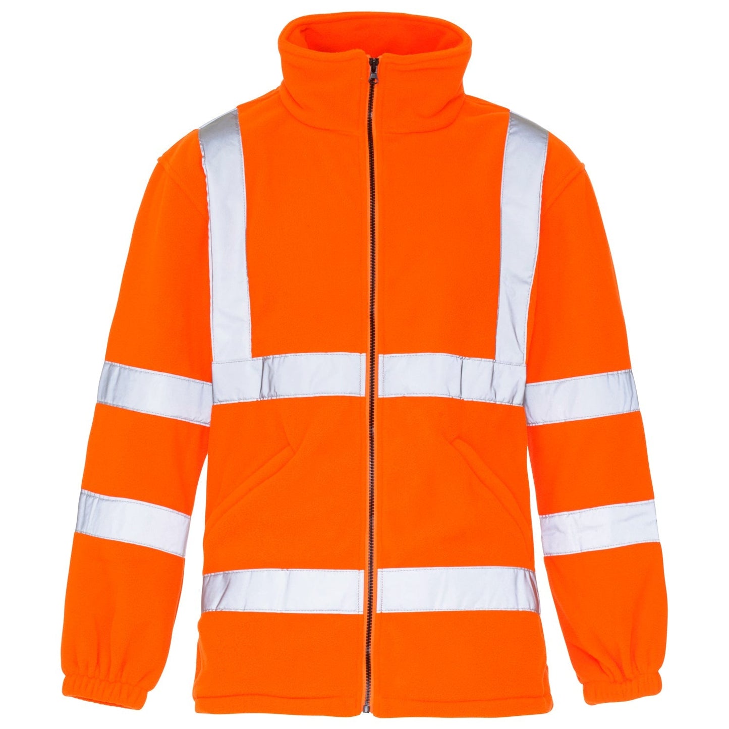 Supertouch Hi Vis Orange Fleece Jacket with Zip Fastening and Pockets