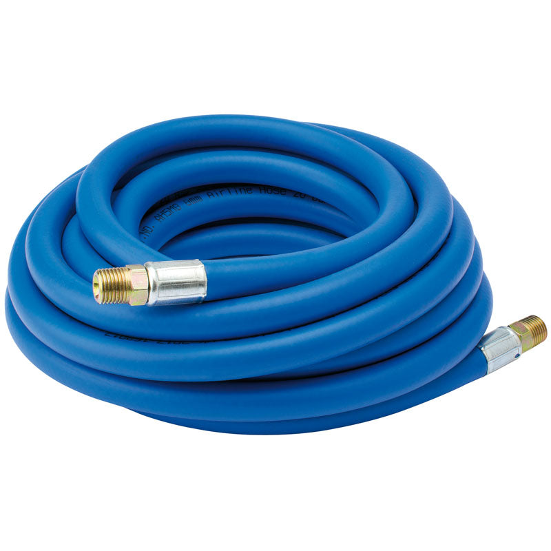 Draper 5M 1/4" BSP Air Line Hose 8mm Bore PVC with Zinc Plated Fittings