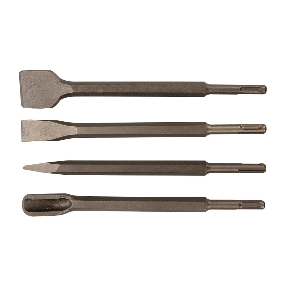 GMC SDS Plus Chisel Set 4 Piece Hardened Steel for Masonry Brick Concrete