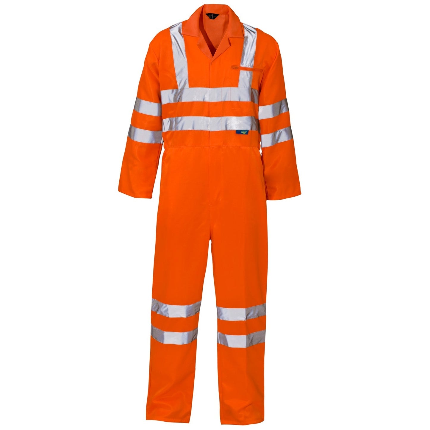 Supertouch Hi Vis Orange Coverall Class 3 Polycotton 2-Way Zip Safety Gear