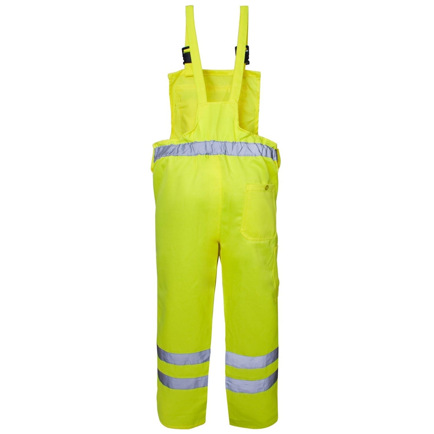 Supertouch Hi Vis Yellow Polycotton Bib Trousers with Pockets Adjustable Straps