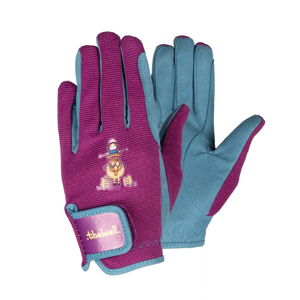 HY Equestrian Thelwell Collection Pony Friends Children's Riding Gloves