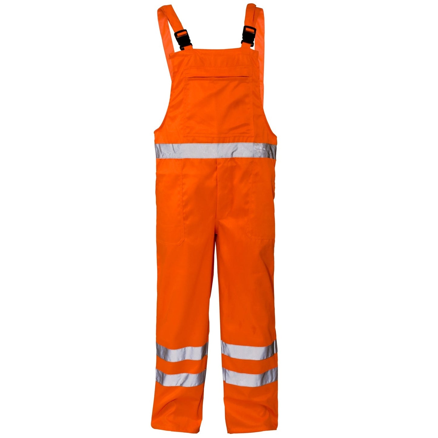Supertouch Hi Vis Orange Polycotton Bib Trousers with Pockets Adjustable Straps