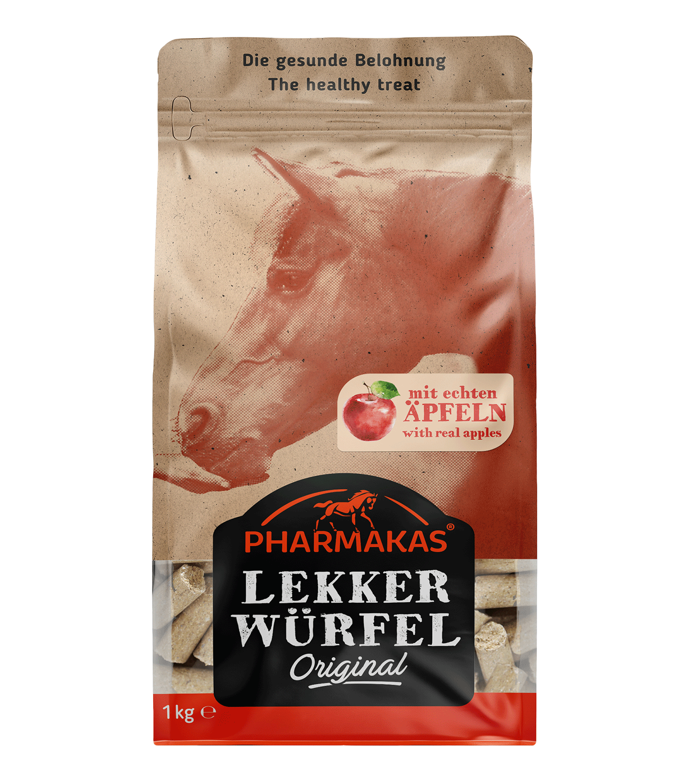 Pharmakas Horse Apple Treat Cubes Healthy Chewing Reward for Horses