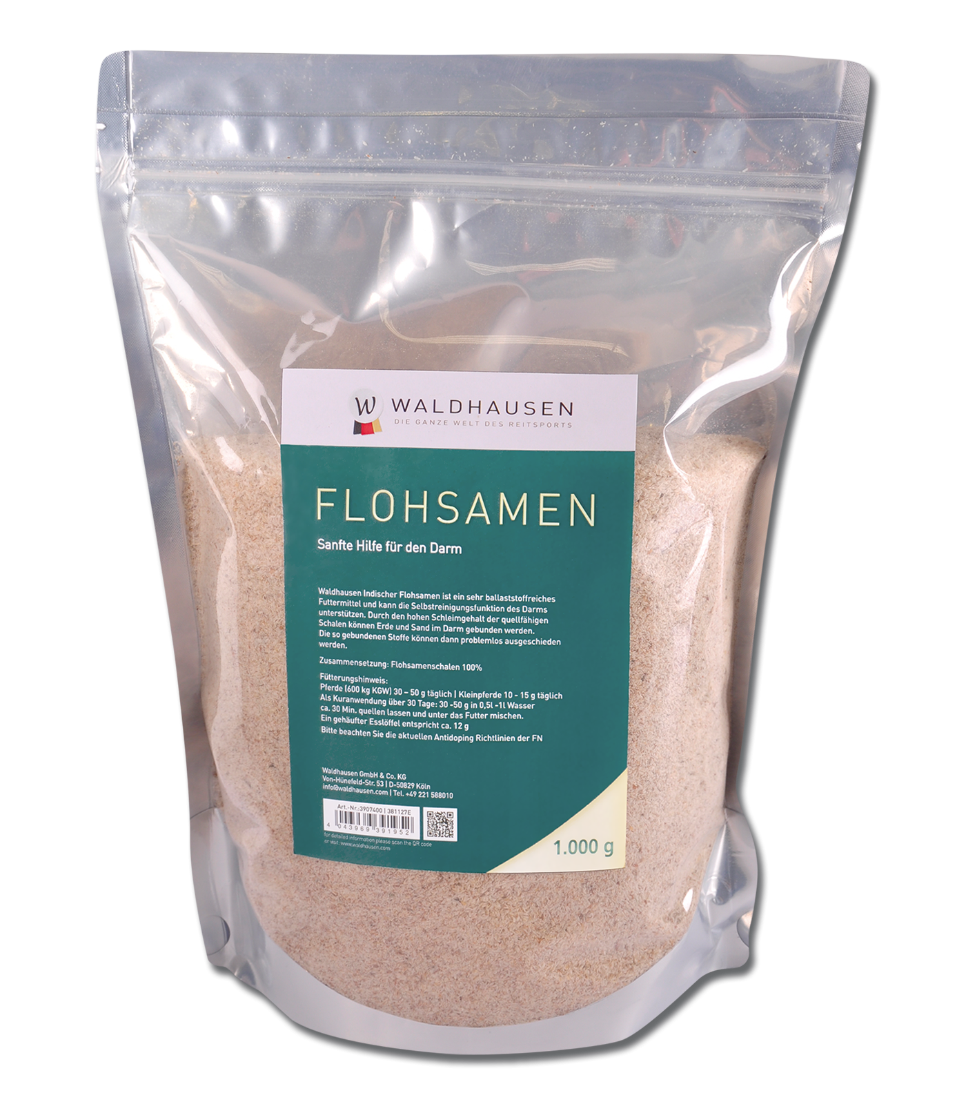 Waldhausen Horse Psyllium Seeds for Gut Health and Cleansing Function